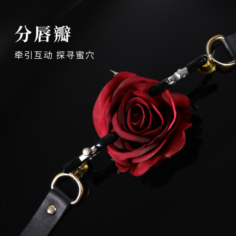 谜姬SM夹阴绑带乳夹+绑带
