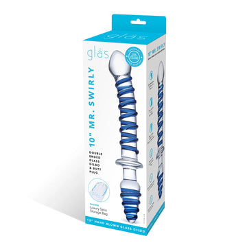 Gläs Mr. Swirly 双头玻璃阳具- 10英寸