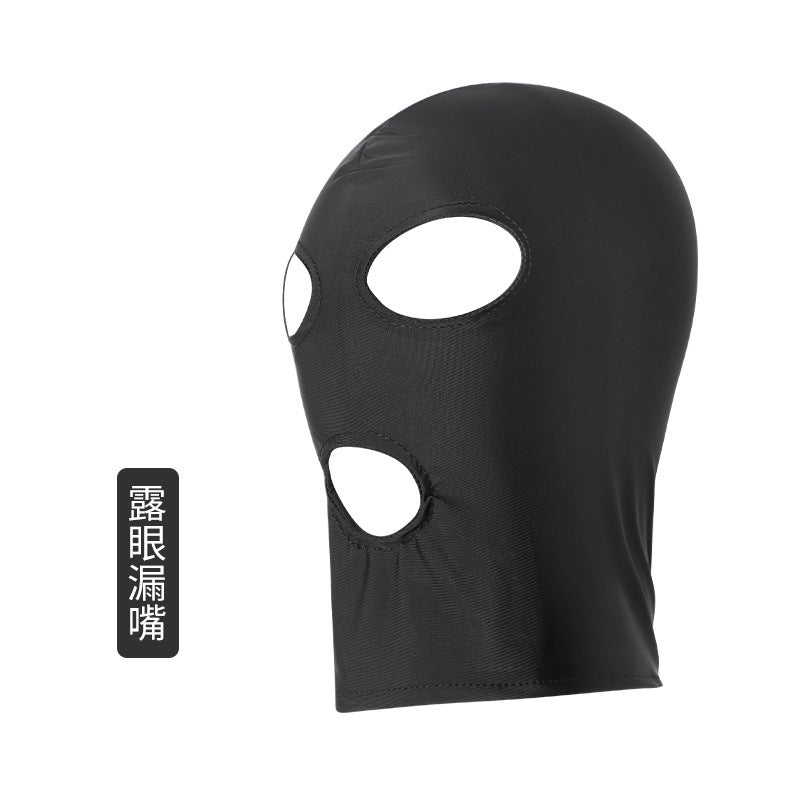 情趣SM高弹冰丝蒙面头套