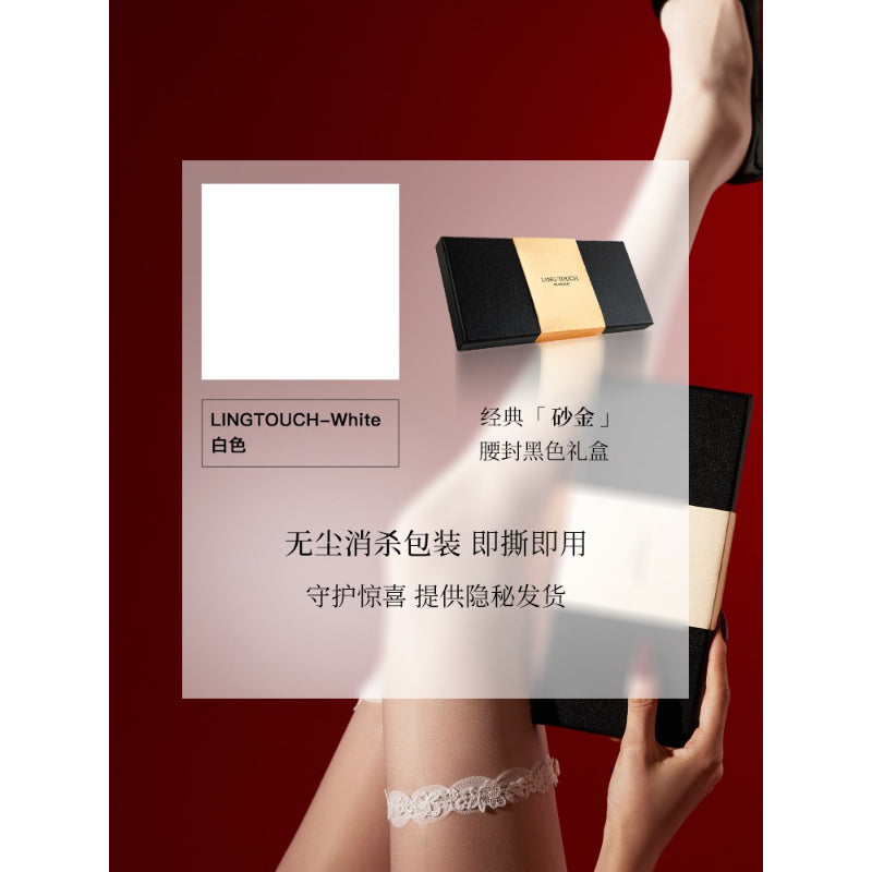 「绫」-「痕」云缎™ 3D T裆诱惑可拆卸刺绣提花腿环性感连裤袜