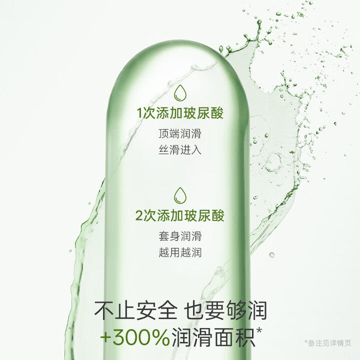大人糖[防滑脱]800mg玻尿酸水润超薄安全套 - 12只