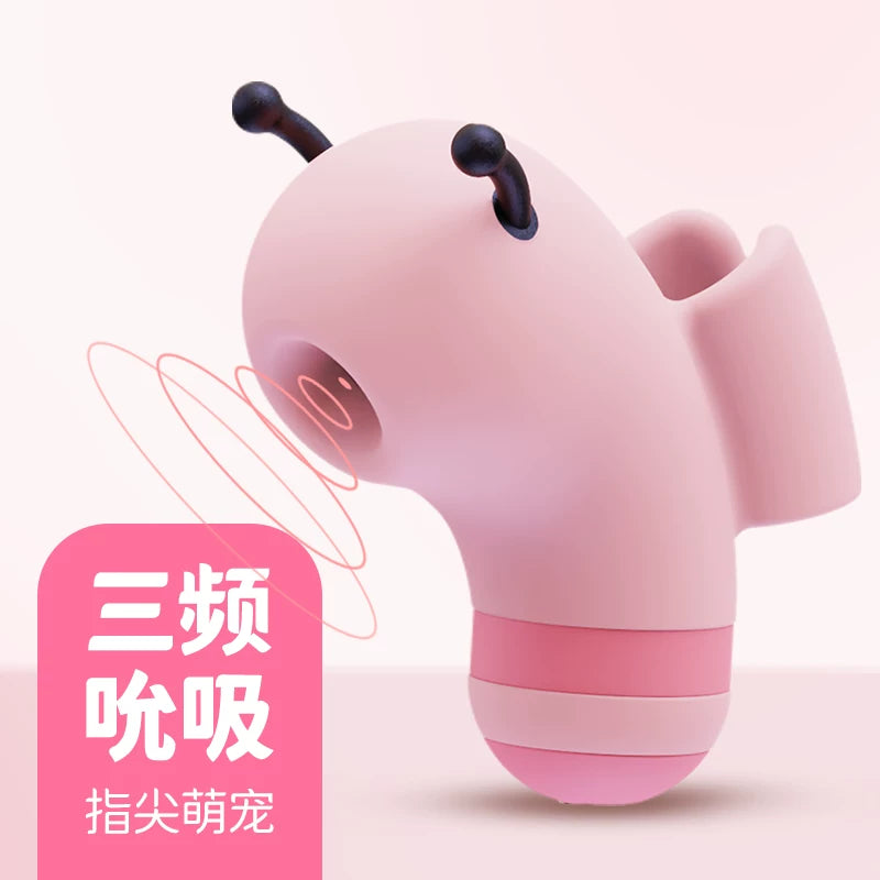 KISSTOY萌潮系列BB蜂指环式吮吸电击跳蛋秒潮.