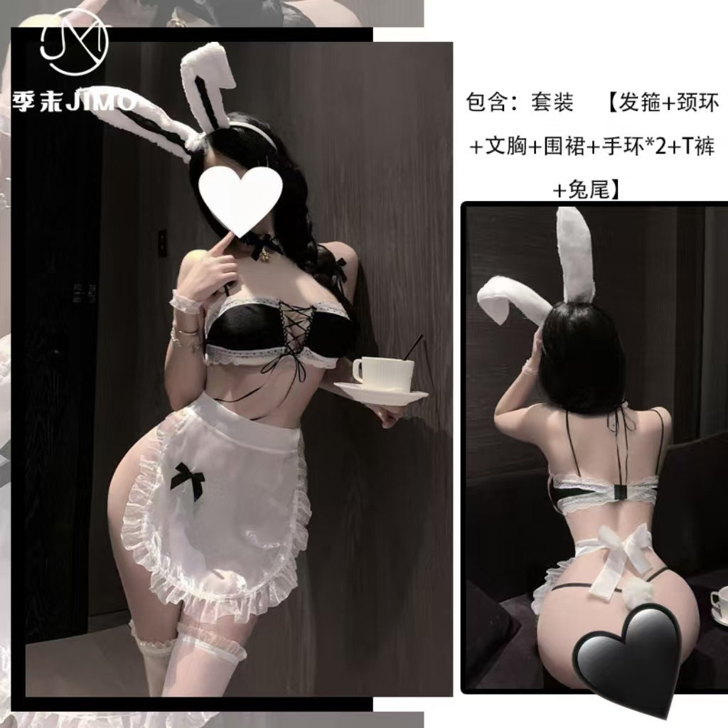 可爱兔女仆COS纯欲风三点式小女佣制服.