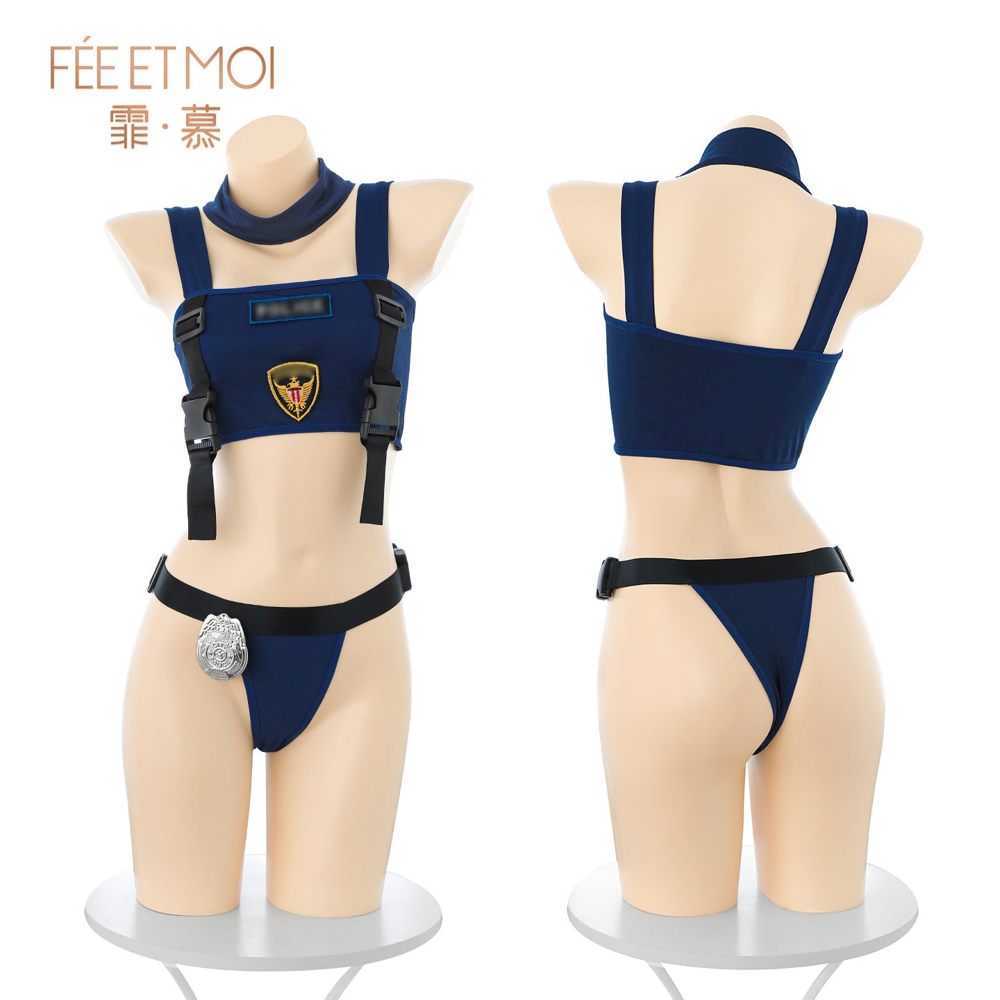 甜辣教官 性感分体式教官cos制服套装.