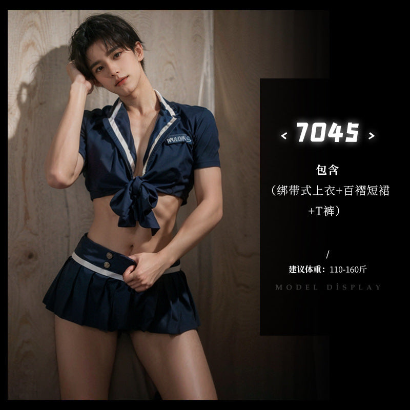 性感纯欲男士角色扮演男仆佣制服套装情趣内衣透视诱惑