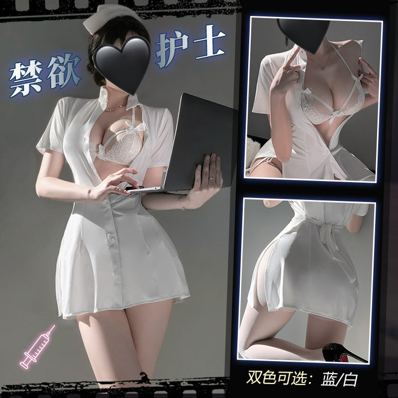 夜勤护士 禁欲护士绑带收腰连衣裙