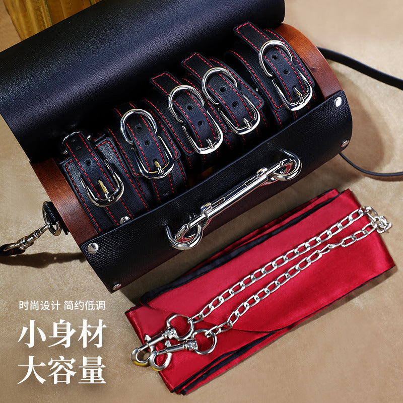 谜姬圆筒包皮革套组SM束缚套装