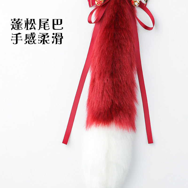 SM情趣 蝴蝶结面具狐狸尾巴肛塞
