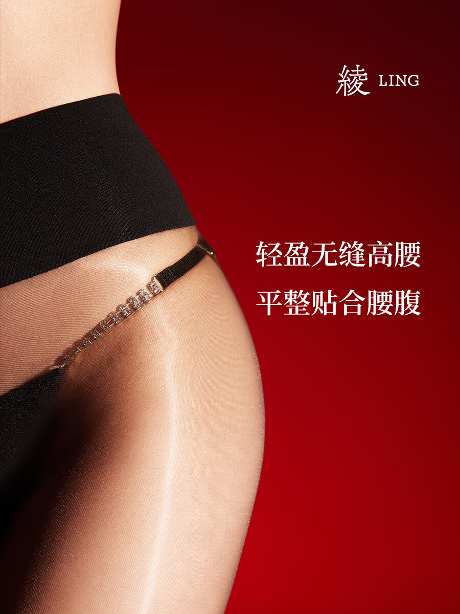 「绫」新品「辉光™」3D薄款性感油亮高光丝滑无缝裆连裤袜.