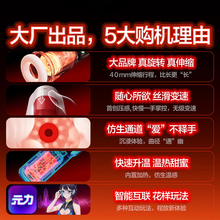 网易春风TryFun黑洞Max全自动伸缩旋转加热吞吐圣杯飞机杯