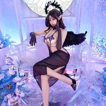 朔月女神 性感镂空梦幻连体衣cos套装