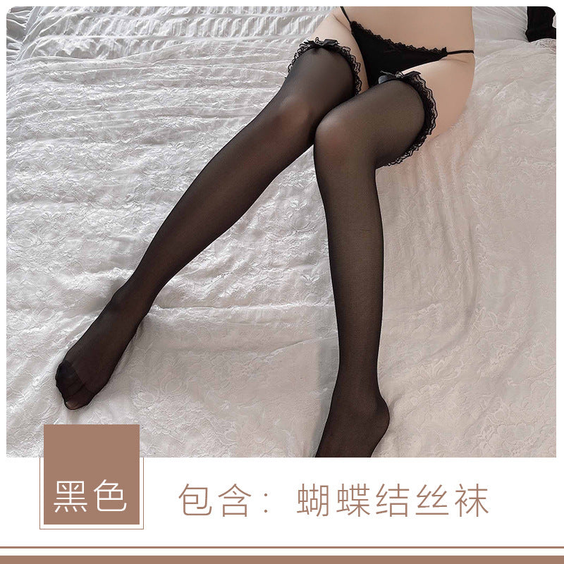 可爱甜美蝴蝶结长筒袜-9Rabbit北美情趣用品