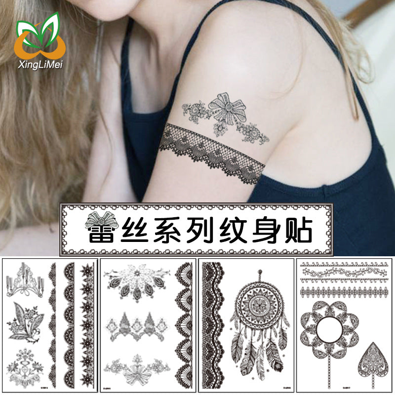 情趣纹身贴纸 - 蝴蝶结&蕾丝环-9Rabbit北美情趣用品