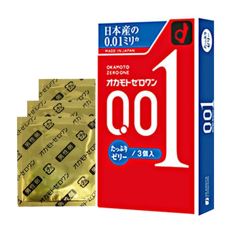 日本冈本0.01安全套3只润滑装-9Rabbit北美情趣用品