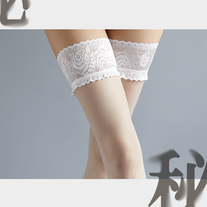 「绫」【秘】娇艳之选 性感3D薄透蕾丝防滑高长筒袜-9Rabbit北美情趣用品