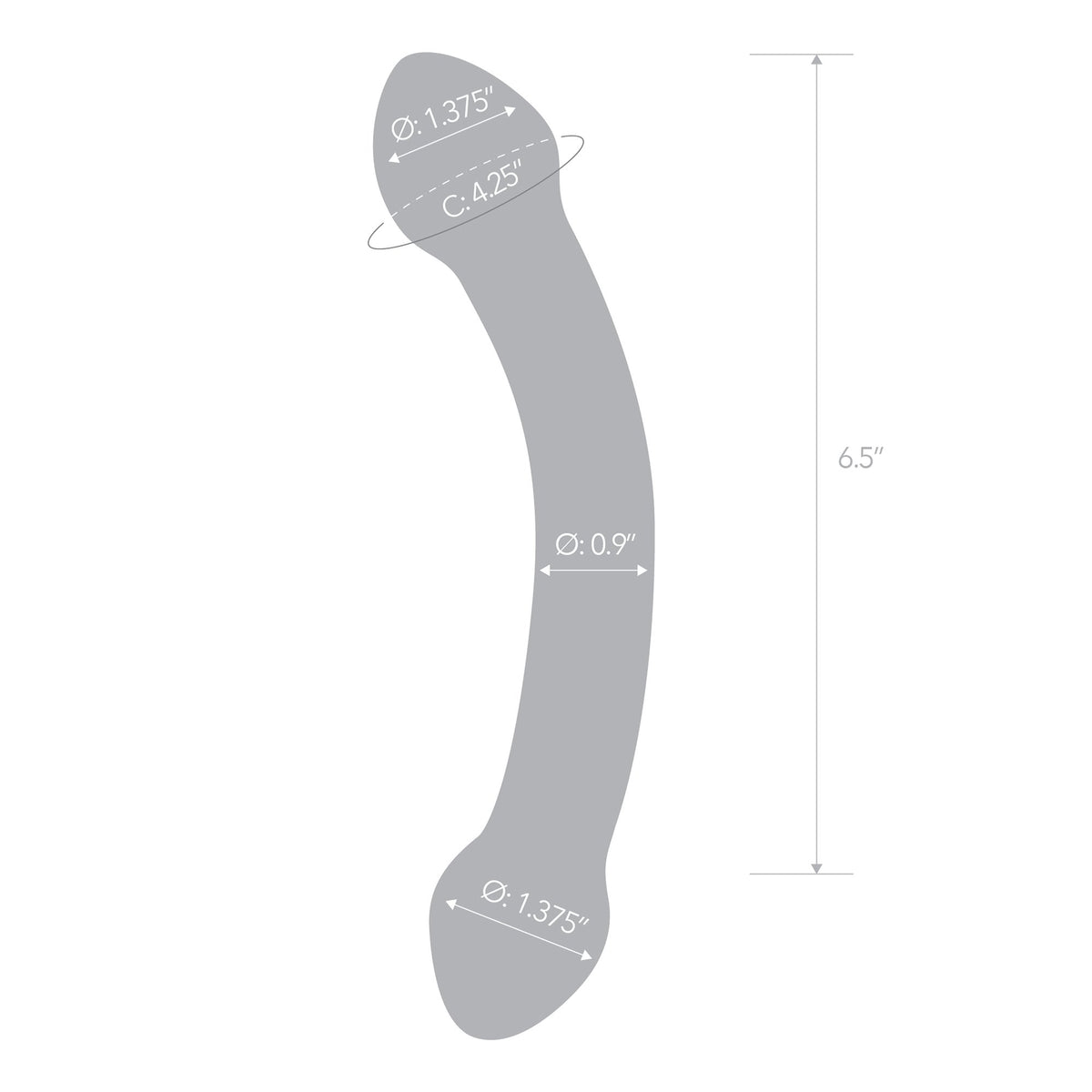 Double Trouble润滑紫色玻璃阳具-9Rabbit北美情趣用品